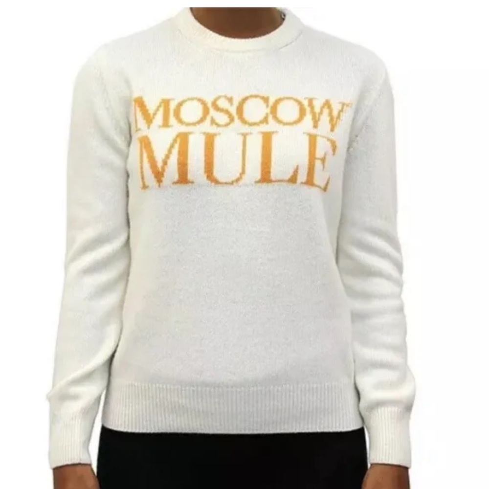 Fuzzi Moscow Mule wool cashmere beige gold sweater size small